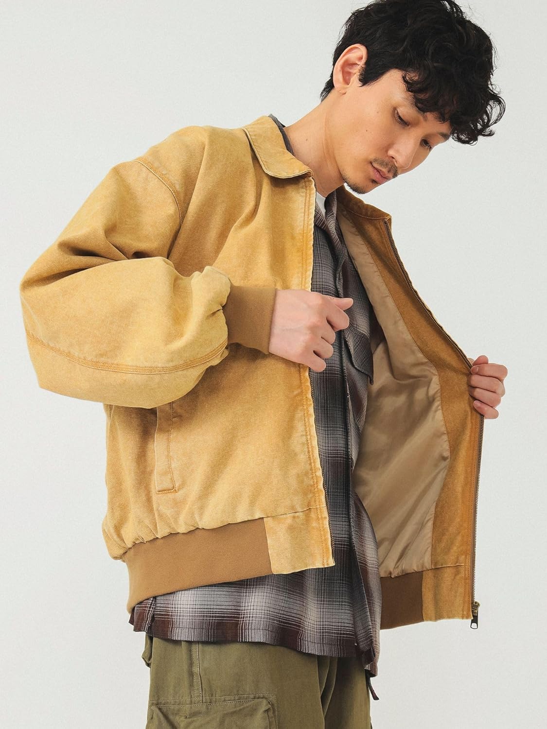 BEAMS MA-1 フライトジャケット M クレイジーパターン オリーブ BEAMS