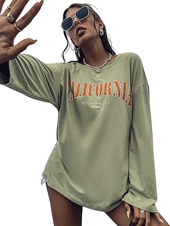 Graphic Oversized Tee Shirt at Amazon 
