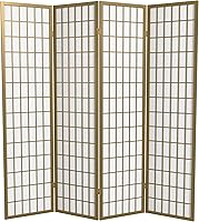 Vista 38 de Red Lantern Pantalla Shoji de 6 pies de alto, color nogal, 3 paneles