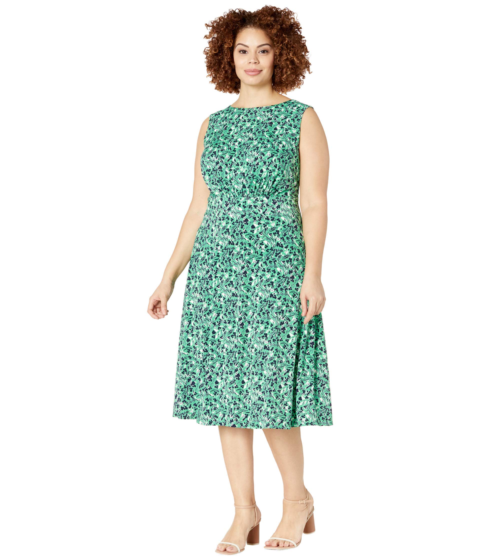 London Times Women's Dresses Inset Waist Midi Dress Career Office Occasion Guest of