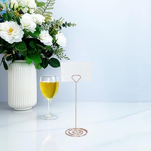 Miniatura 8 de Wettin 12 soportes únicos para números de mesa con 14 tarjetas de lugar, soporte para tarjetas de lugar, soporte para tarjetas de mesa, soportes de