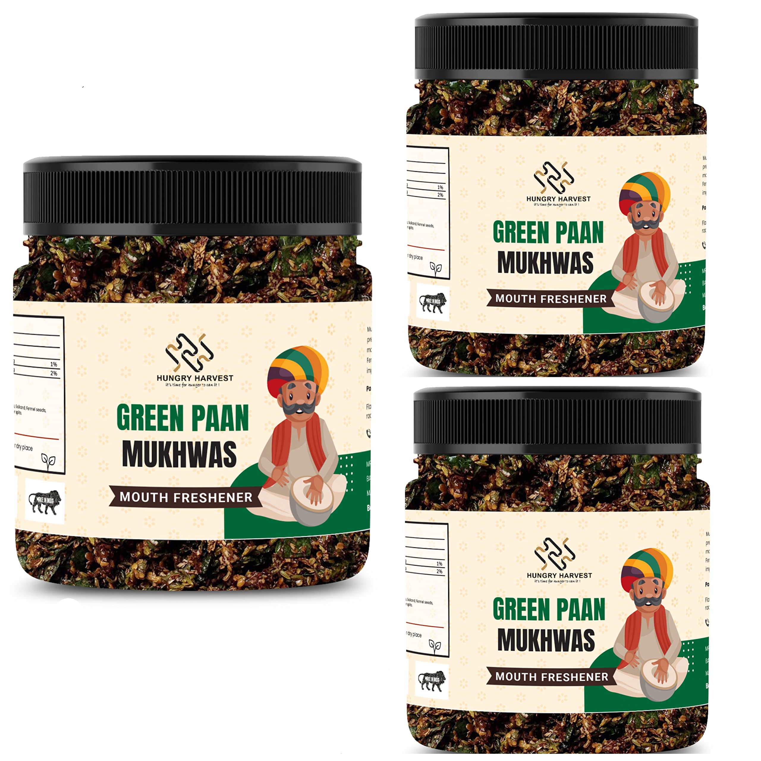 Hungry Harvest Home Made Green Paan Mukhwas Paan Mukhwas Mouth freshener Without supari [Jar Pack] (900 Grams (Pack of 3 of 300 Grams)) (B09Z73WPSC) Amazon Price History, Amazon Price Tracker