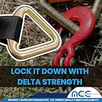 Vista 5 de Mega Cargo Control Correa de cabrestante negra de 3 pulgadas x 30 pies con anillo Delta, para transporte, construcción, madera, 1 paquete