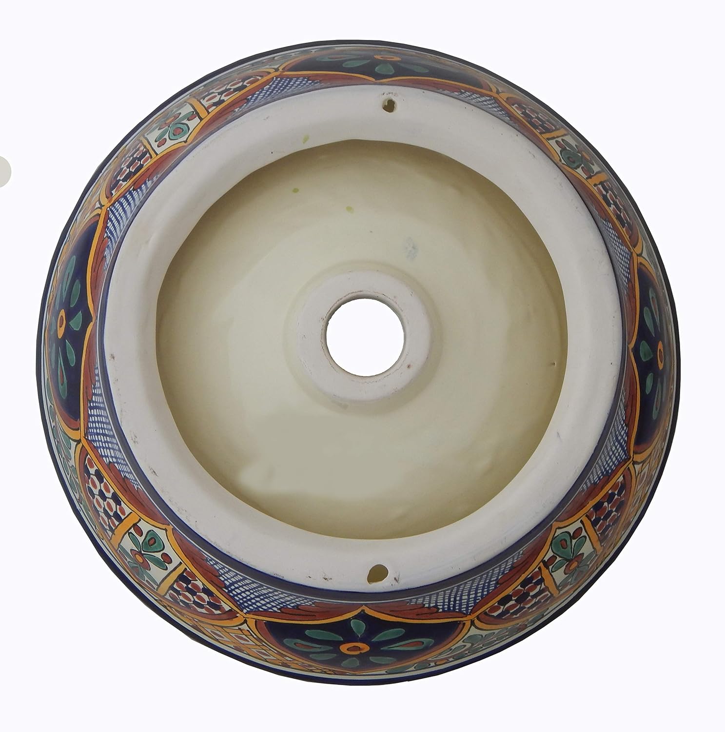 Vessel Skirted Talavera Mexican Bathroom Sink Ceramic # 07
