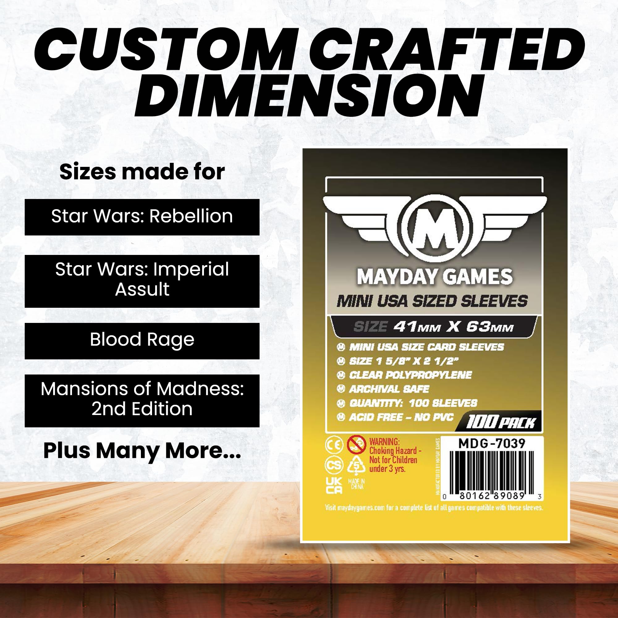 Amazon.com: MayDay Games Mini USA Card Sleeves 41x63mm - Clear Polypropylene, 40 Micron, 400 Standard Board Game Card Sleeves- MDG-7039 : Toys & Games Amazon.com: MayDay Games Mini USA Card Sleeves 41x63mm - Clear Polypropylene, 40 Micron, 400 Standard Board Game Card Sleeves- MDG-7039 : Toys & Games