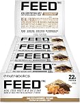 Nutrabolics Feed Bar, Peanut Butter Chocolate, Real Food Protein Bar, 12 Bars