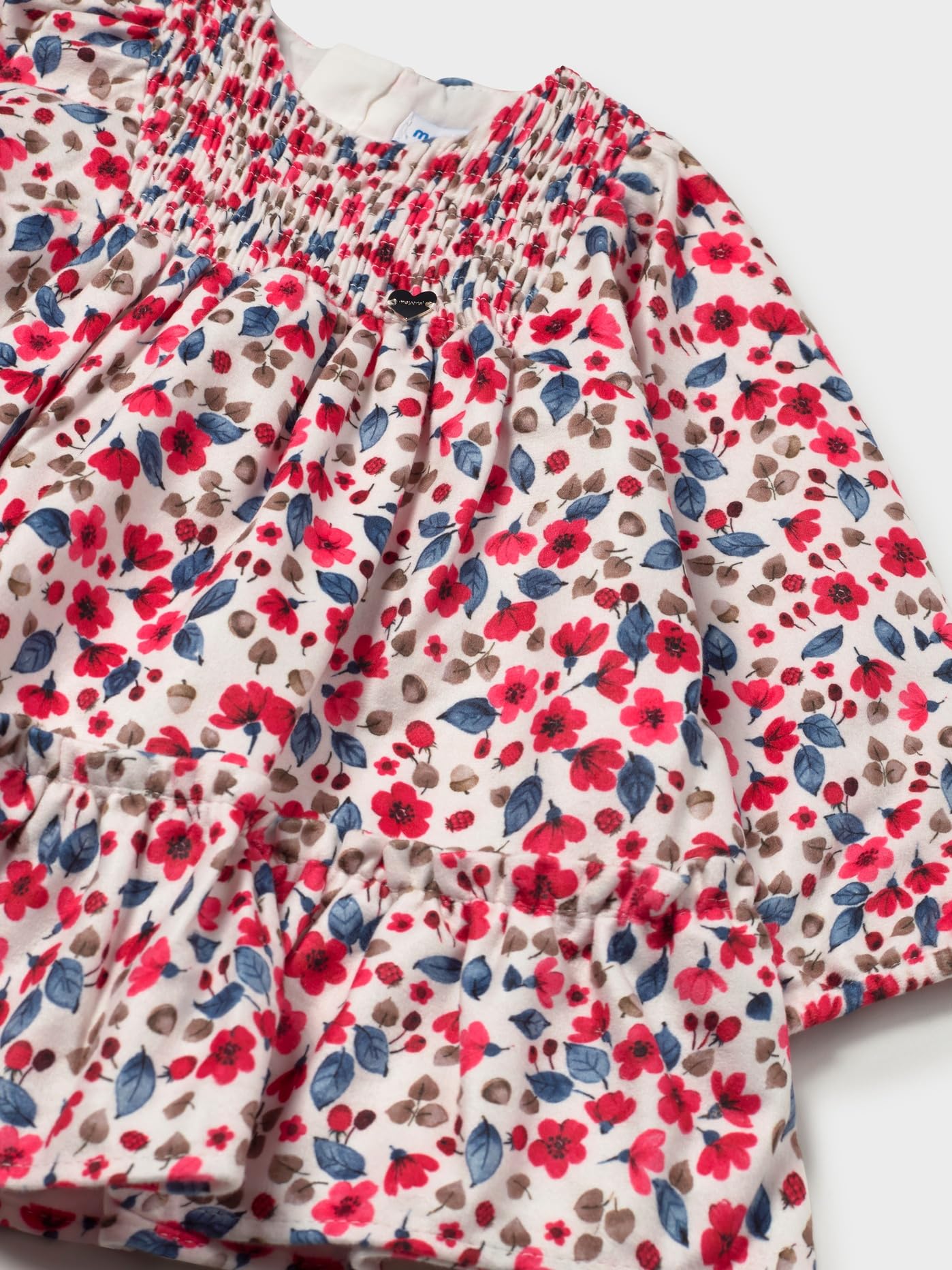 Mayoral Vestido Terciopelo Estampado para bebé niña Rojo