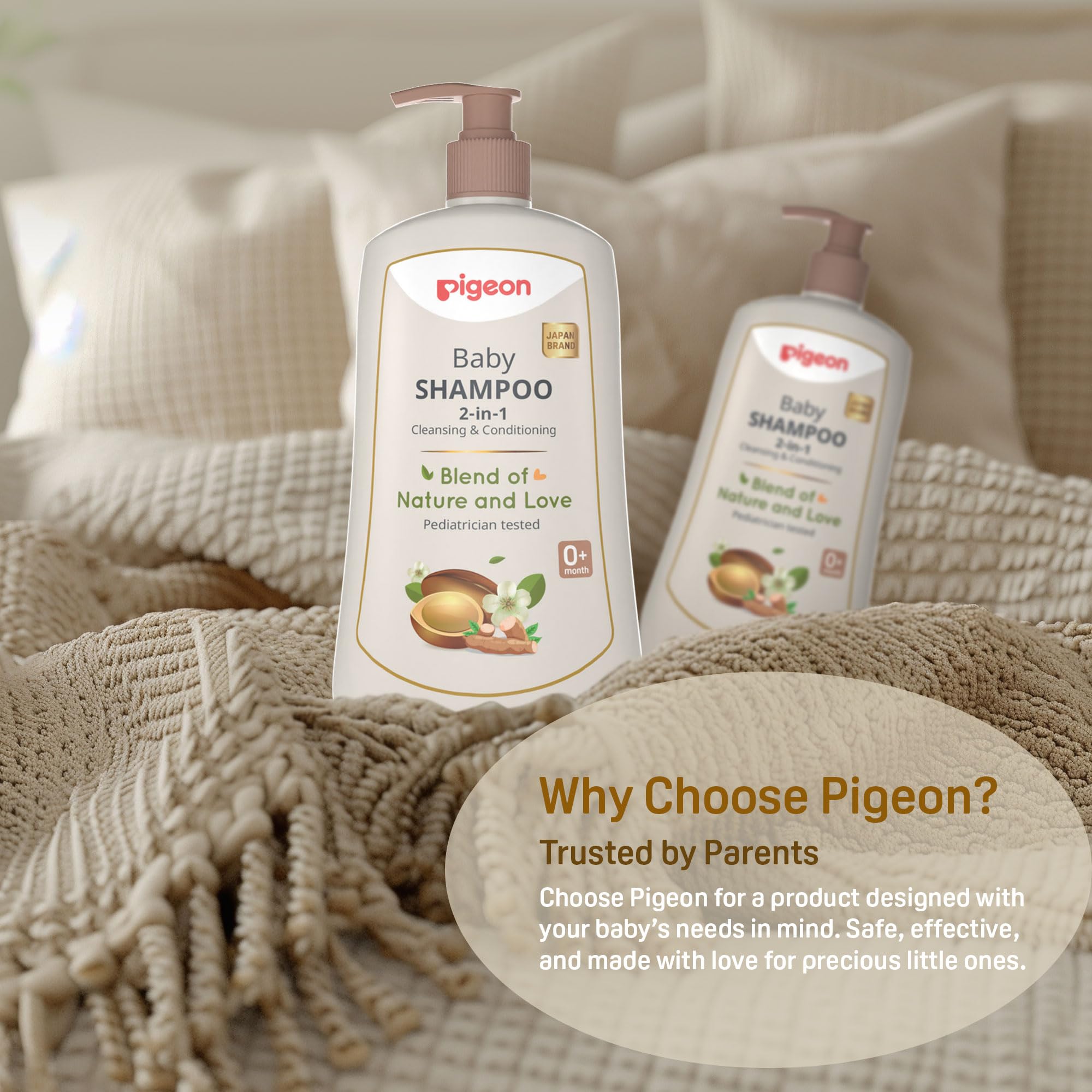 Pigeon 2-in-1 Baby Shampoo For Cleansing & Conditioning, Enriched With Avocado Oil & Marshmallow Extract, Parabens Frew, SLS & SLES Free - 200 ml 3