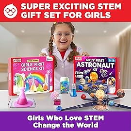 Doctor Jupiter My First STEM Gift Set | Set of Girls\' First Science Kit, Girls\' First Astronaut Kit for Ages 5+ | Birthday Gift Ideas, STEM Learning & Educational Toys for 5,6,7,8 Year Old