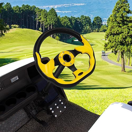 Miniatura 4 de Volante de carrito de golf con diseño ergonómico, ajuste universal para carrito de golf, club, coche, EZGO RXV y TXT, Yamaha, Precedent Tempo, DS