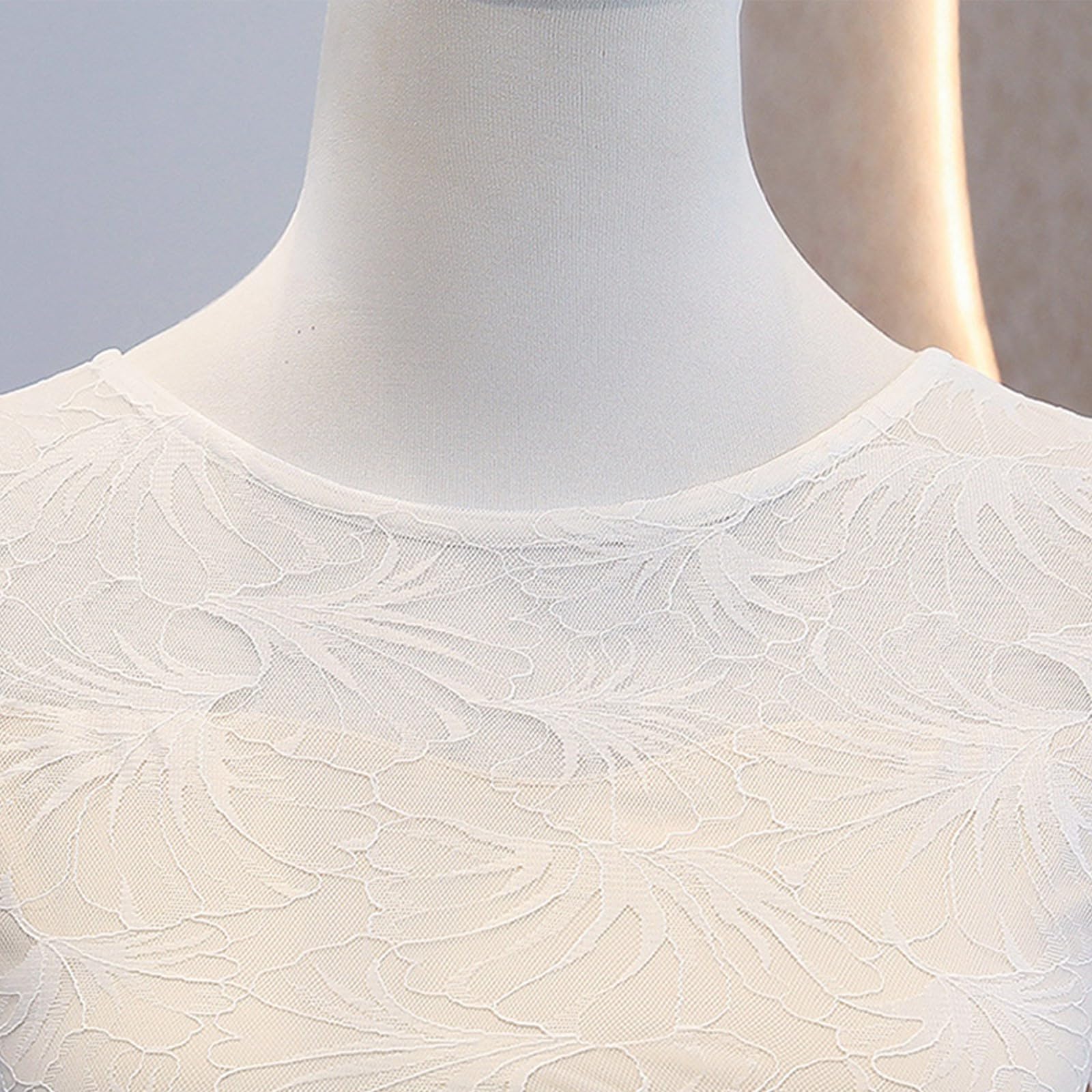 Genérico Vestidos para niñas, Vestido de Encaje con cinturón, Elegante Vestido de Fiesta para niñas, Ropa Informal, Bordado Floral, Traje de tutú, Moda cómoda para niñas de 8 a 13 años