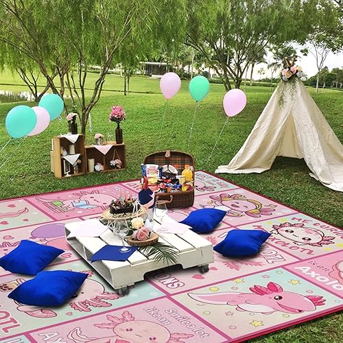 Miniatura 76 de Manta de picnic extra grande impermeable plegable (80 x 80 pulgadas), manta de playa impermeable a prueba de arena, 3 capas para el aire libre