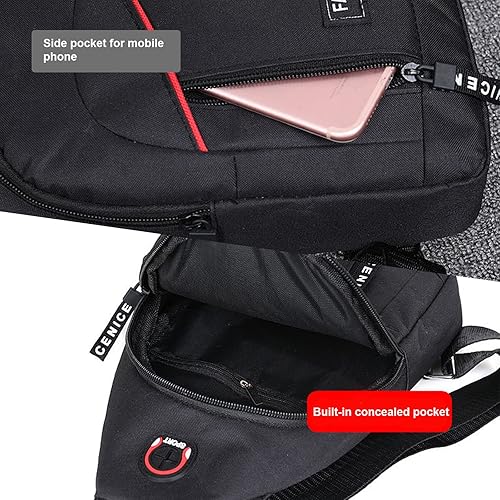 Miniatura 5 de Small Sling Bag Men Shoulder Backpack, Crossbody Chest Bag Water Sling Purse Travel Bag for Men