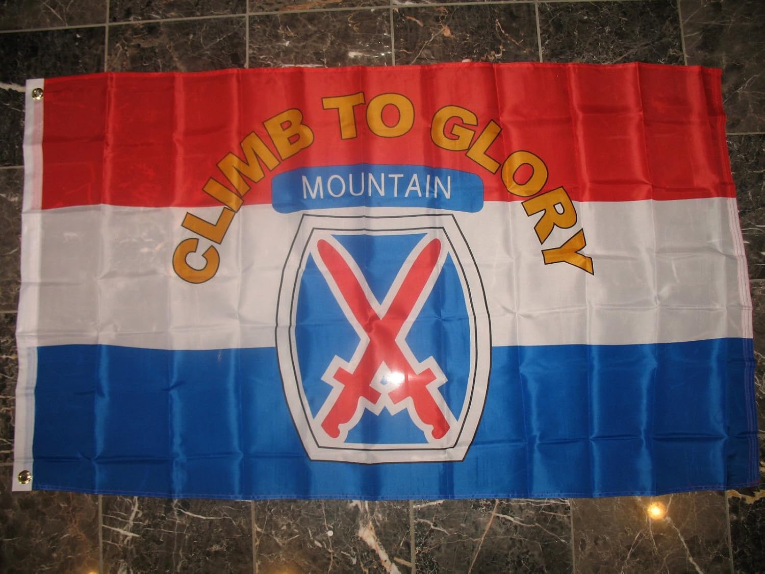 Flag 3x5 10TH Mountain Division Climb to Glory Banner 3'x5'