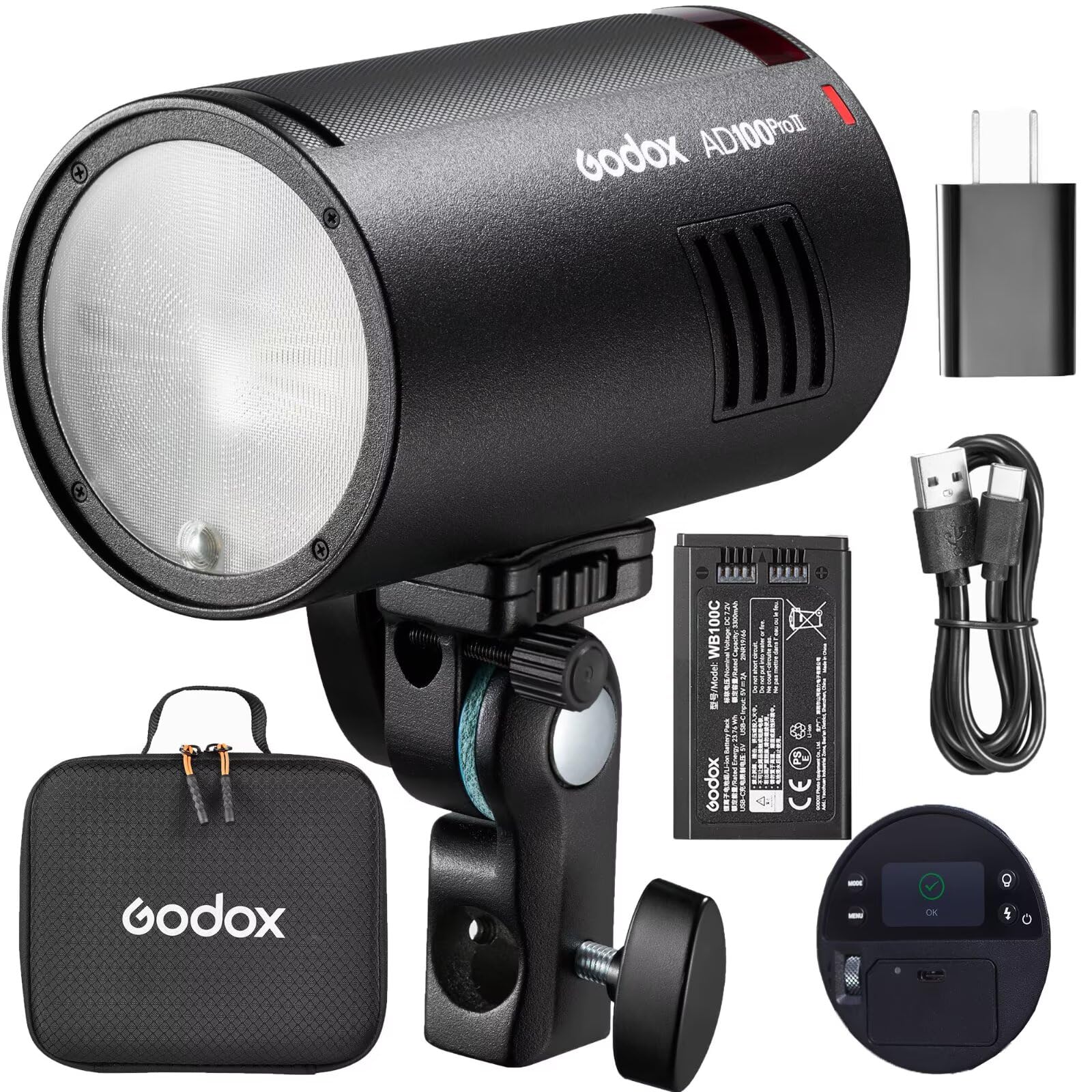 Amazon.com : Godox AD100 Pro II Flash Strobe,HSS TTL Adjustable