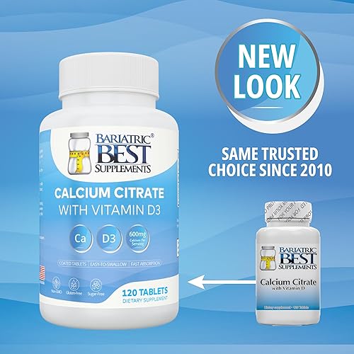 Miniatura 2 de Citrato de calcio bariátrico con vitamina D3, los mejores suplementos para cirugía postbariátrica, fórmula fácilmente disolvible para una absorción
