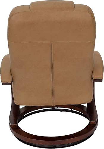 Miniatura 9 de RecPro Nash - Silla reclinable de 28 pulgadas, diseño moderno, mueble de caravana, base giratoria, silla reclinable (2 sillas, color caramelo)