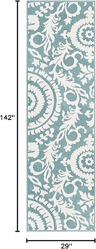 Vista 42 de Alysia - Alfombra de interior y exterior beige y crema, 3 pies 6 pulgadas x 5 pies 6 pulgadas