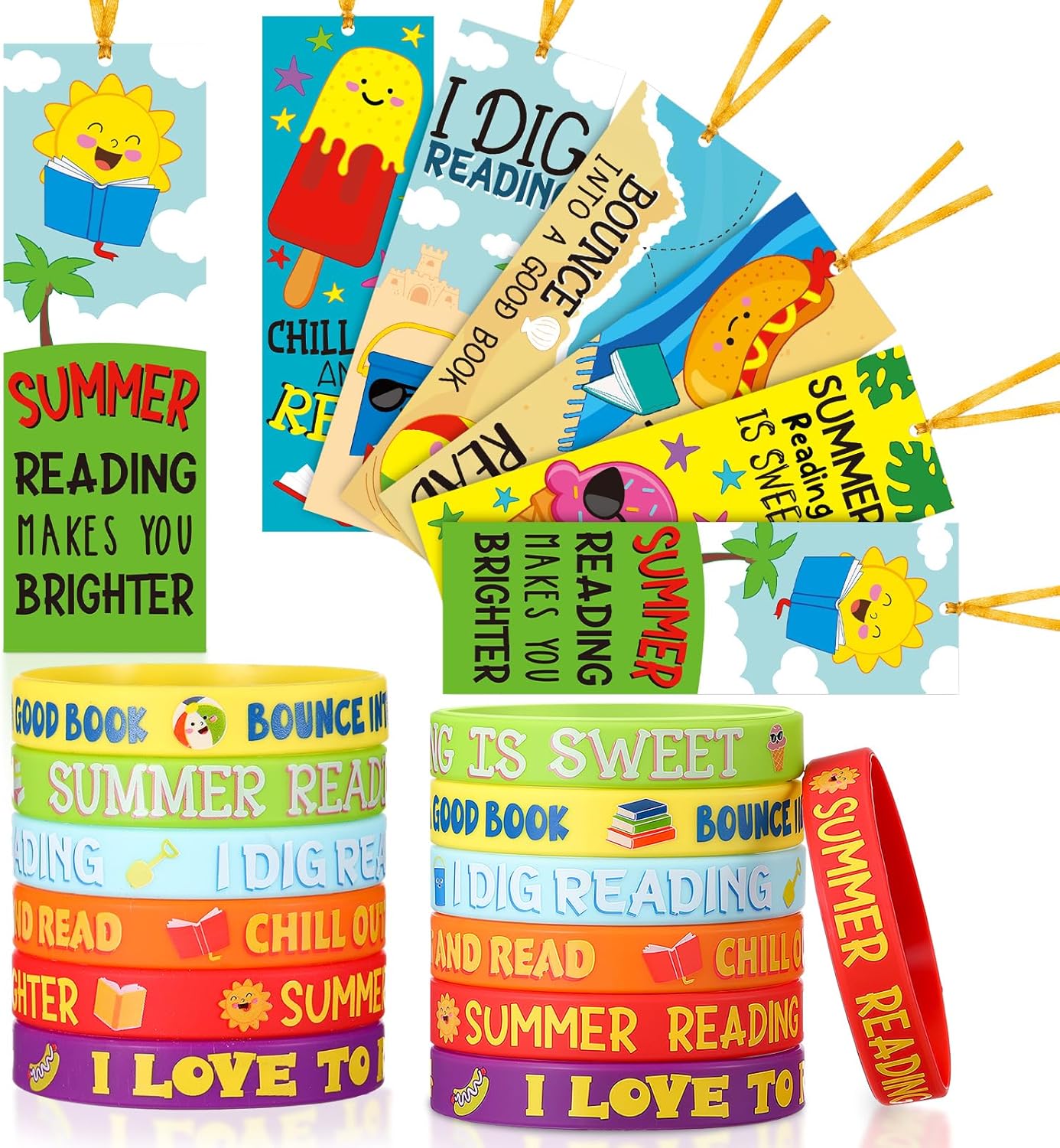 Dispowreath 60 Pcs Easter He is Risen Bookmarks and Bracelets Set Bible Verse Bookmarks Matthew 28:6 Wristbands Easter Christian Gift Religious Cross Lily Bookmark for Church Sunday School