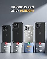 Vista 745 de Miracase Funda magnética para iPhone 14 de 6.1 pulgadas, protector de pantalla de vidrio templado integrado + protector de lente, compatible