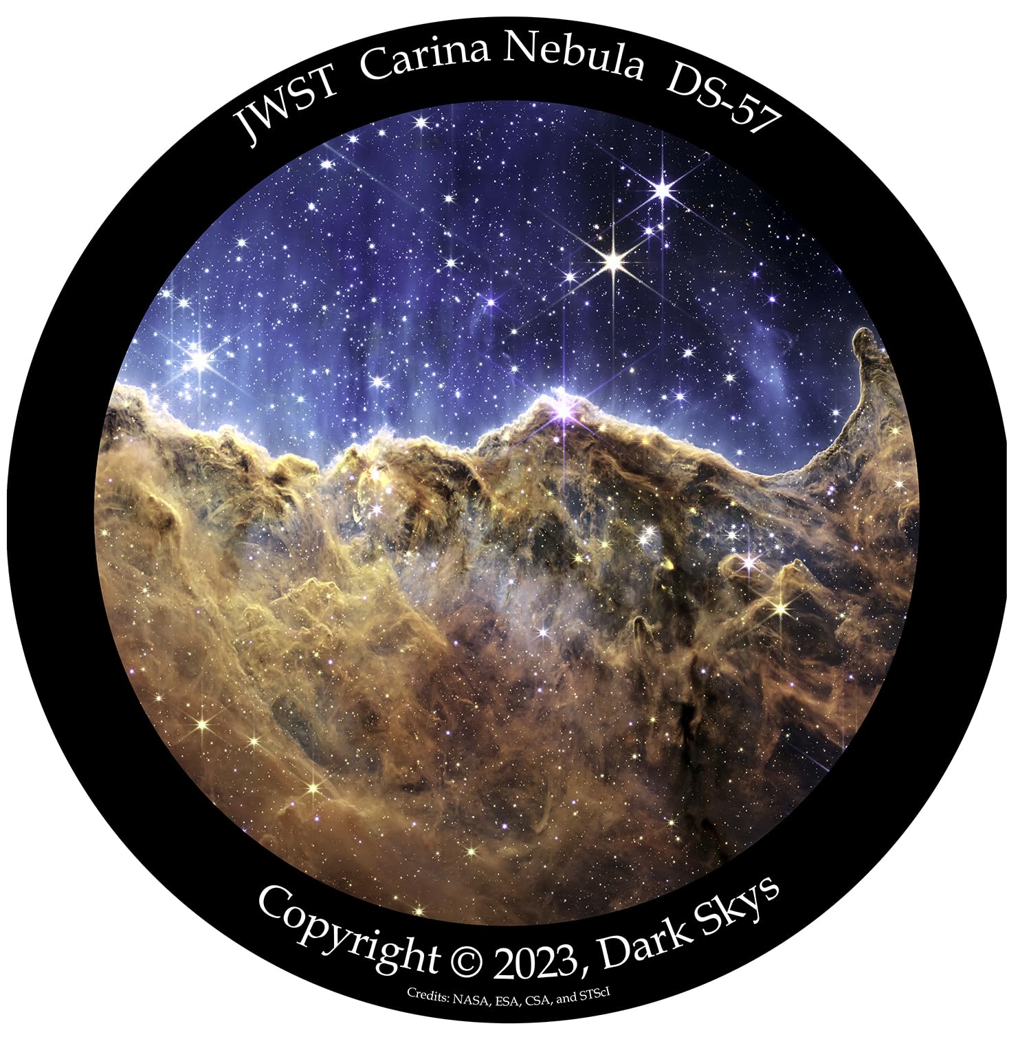 Dark-Skys HS-57 Carina Nebula Star disc for The Homestar Flux