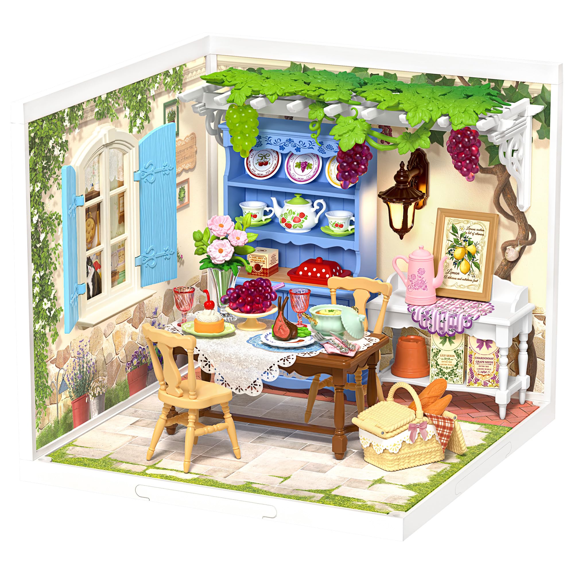 Rolife Super Creator DIY Miniature House Kit Model Kits for Adults to Build Home Desk Bookshelf Decoration Craft Kits for Adults Gift Idea (Midsummer Dream Yard)