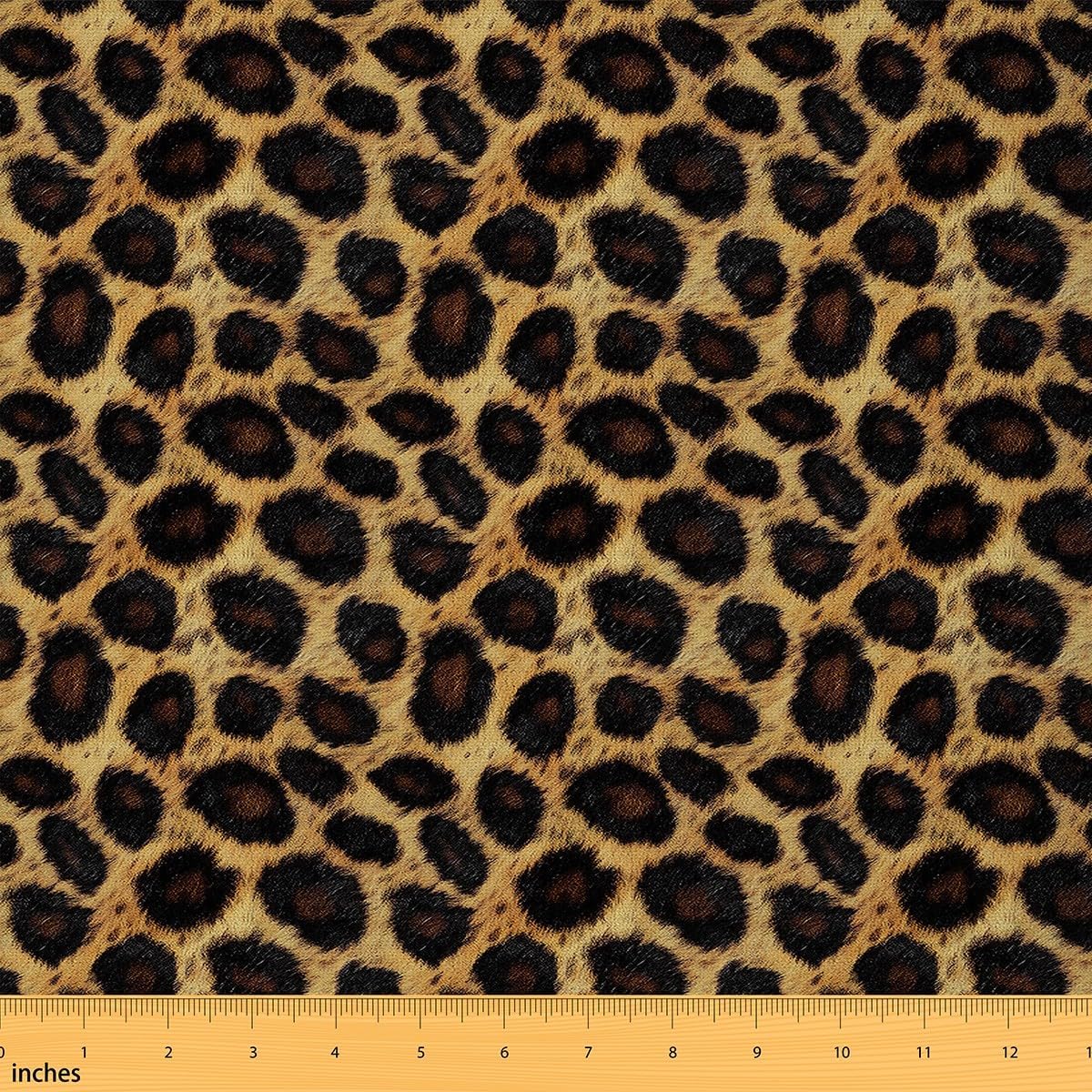 Brown Cheetah Print Upholstery Fabric for Chairs - Wild Animal Hide Fabric by The Yard 181"x63",Leopard Skin African Animals Big Cat Fur Hair Spot Sewing Fabric for Kids Gifts