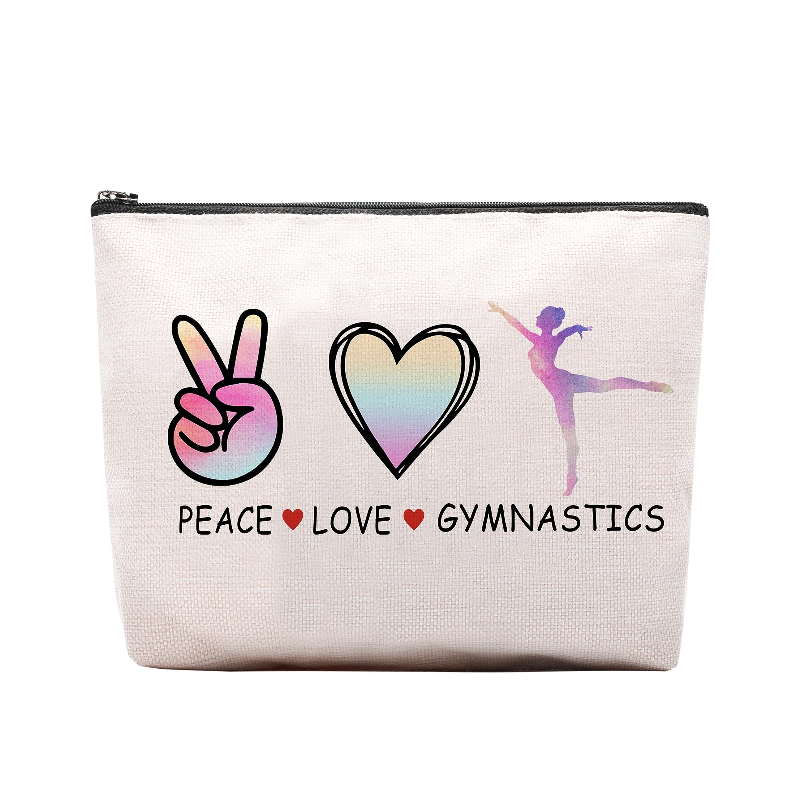 Cosmetic Makeup Bag Gifts for Gymnastics Lover Women, Gymnastic Coach Gift, Gymnastics Athletics Birthday Gifts for Her Friend Sister Daughter