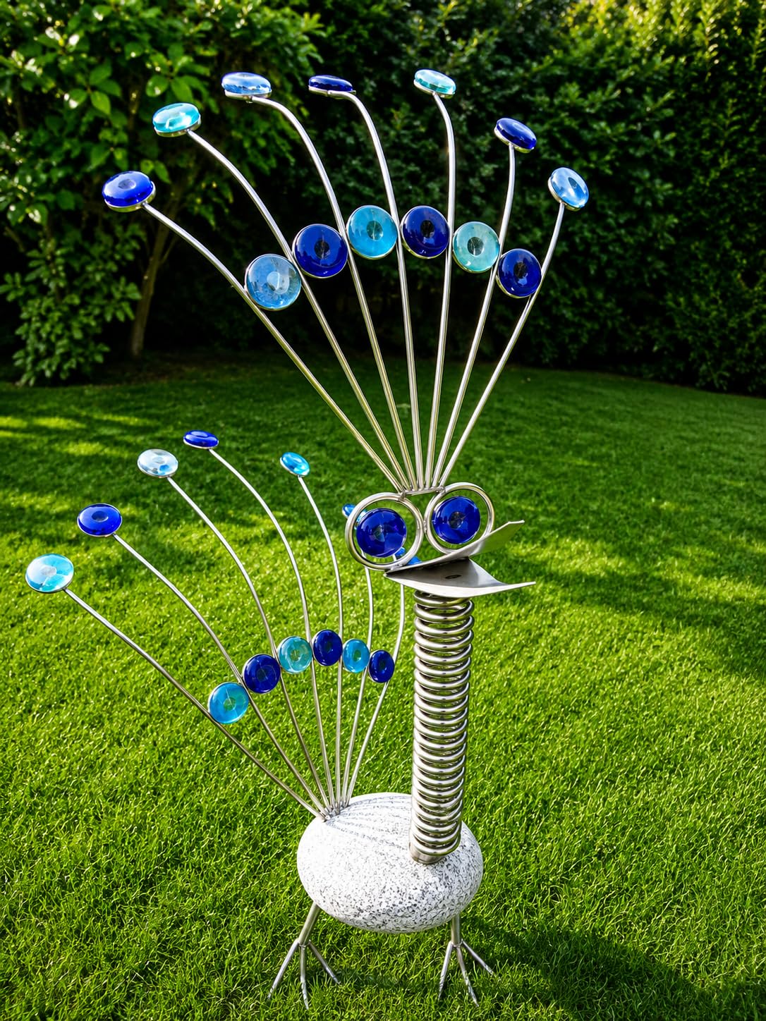 Wippvogel Windspiel Edelstahl Vogel 110cm Granitvogel V2A Edelstahlvogel