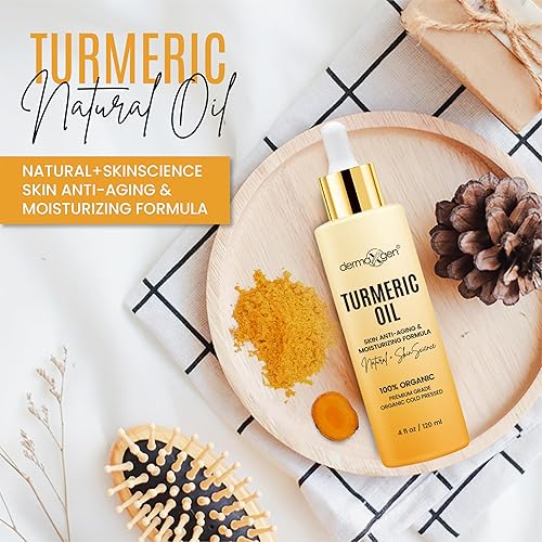 Miniatura 9 de Aceite de cúrcuma orgánico para aclarar la piel, aceite facial de cúrcuma para manchas oscuras, piel seca antienvejecimiento e hidratante,