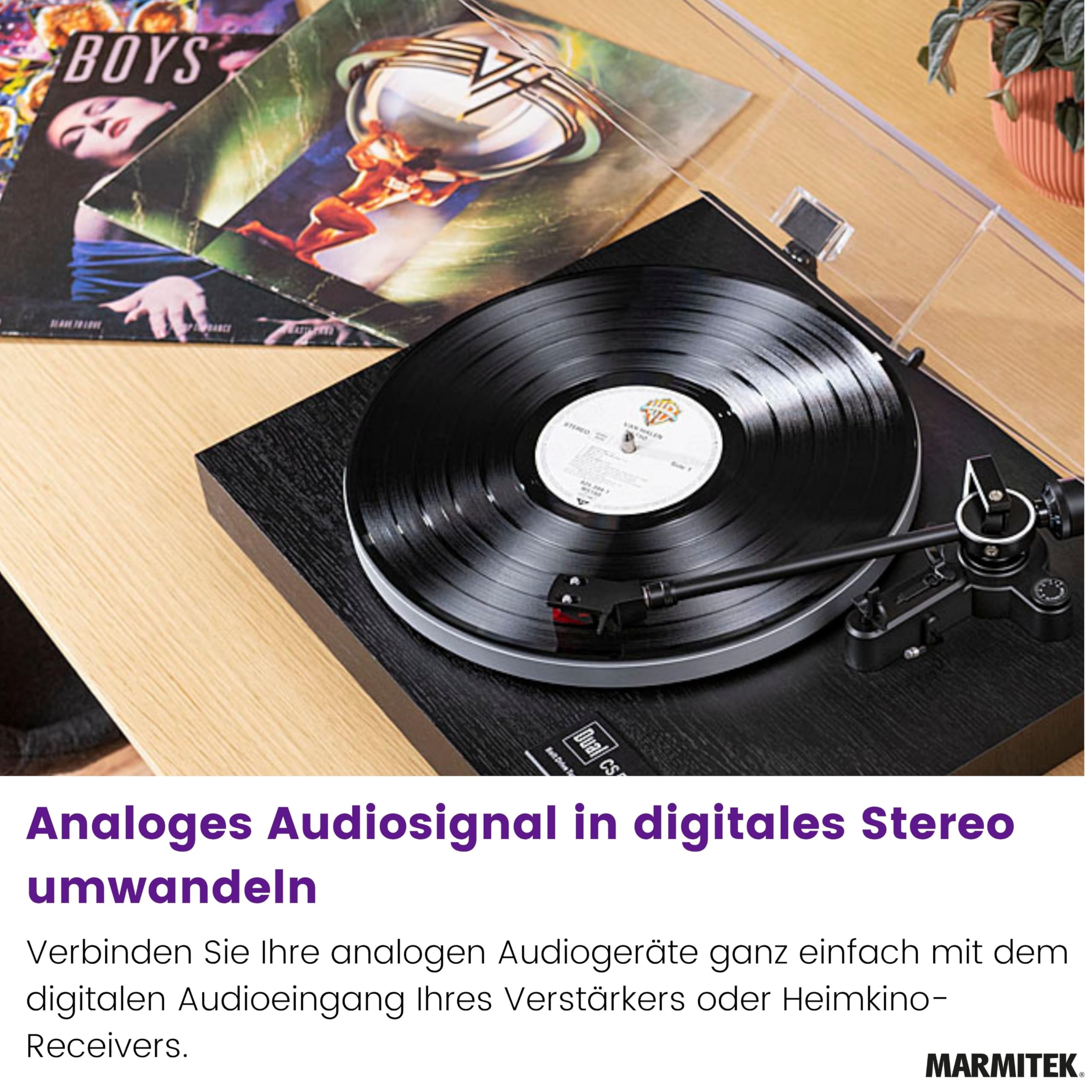 Marmitek Connect AD12 - Analog Digital Wandler ADC RCA Toslink Koaxial | Audio Converter für TV, Verstärker und Soundbar, Cinch RCA auf Toslink oder Koaxial, 48 kHz LPCM und Plug & Play