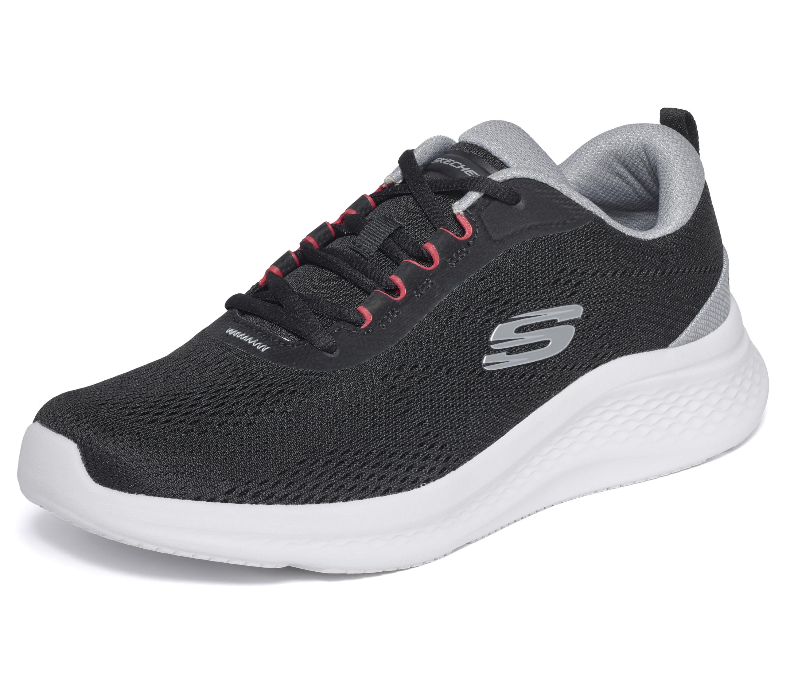 Skechers Men's Skech-Lite Pro 2.0 Berrix Sneaker, Black Mesh/Gray Pu, 10.5 UK