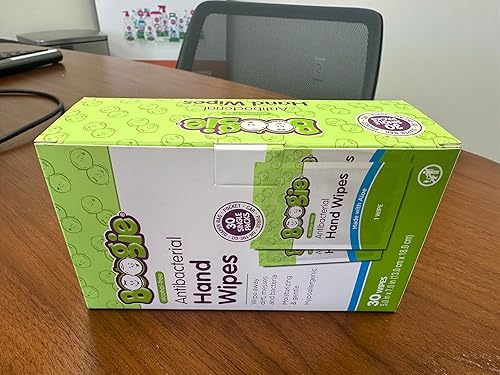 Miniatura 3 de Boogie Toallitas de manos antibacterianas, sin alcohol, aloe hipoalergénico e hidratante, para niños y adultos, 30 toallitas (paquete de 1)