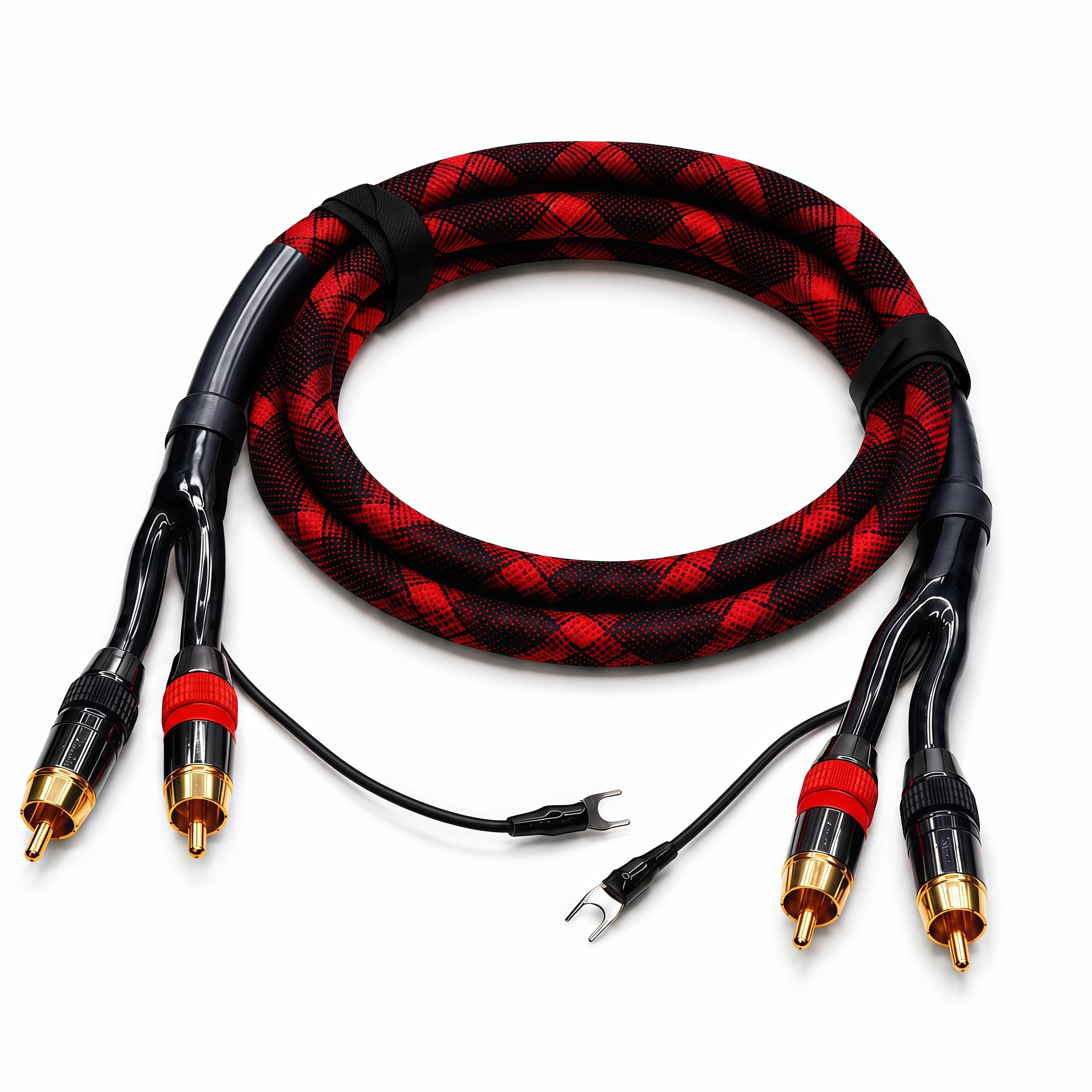 Cavo RCA Phono OFC, cavo di messa a terra, placcato oro, 9 m, per
