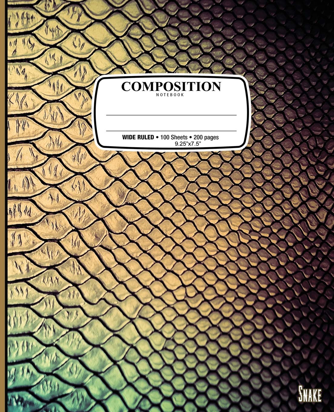 Composition Notebook Snake: Composition Notebook Snake: Snake Viper Serpent Skin Scales Luxury: Wide Ruled * 100 Sheets * 200 Pages * 9.25 x 7.5 in. for School Office Home Student Teacher Use