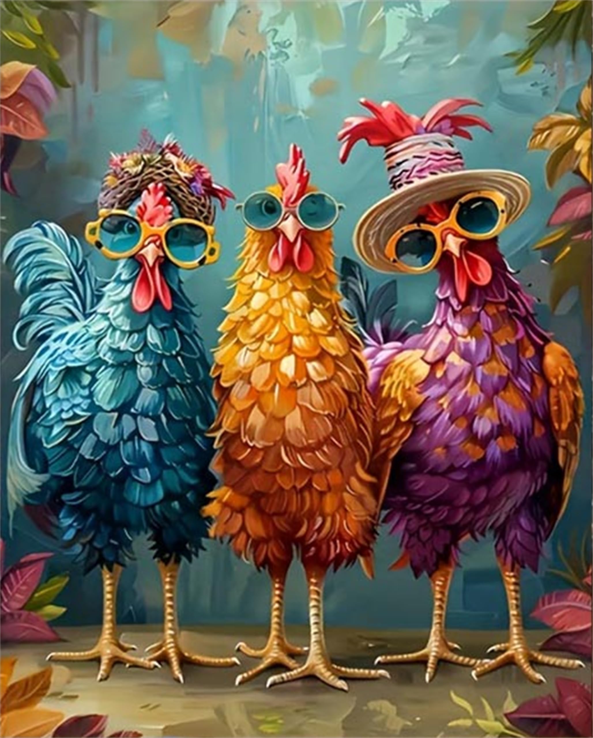 Hestarcul Chicken Diamond Art Kits for Adults,Animal Diamond Painting Kits,5D Gem Art Full Drill for Wall Decor Gifts