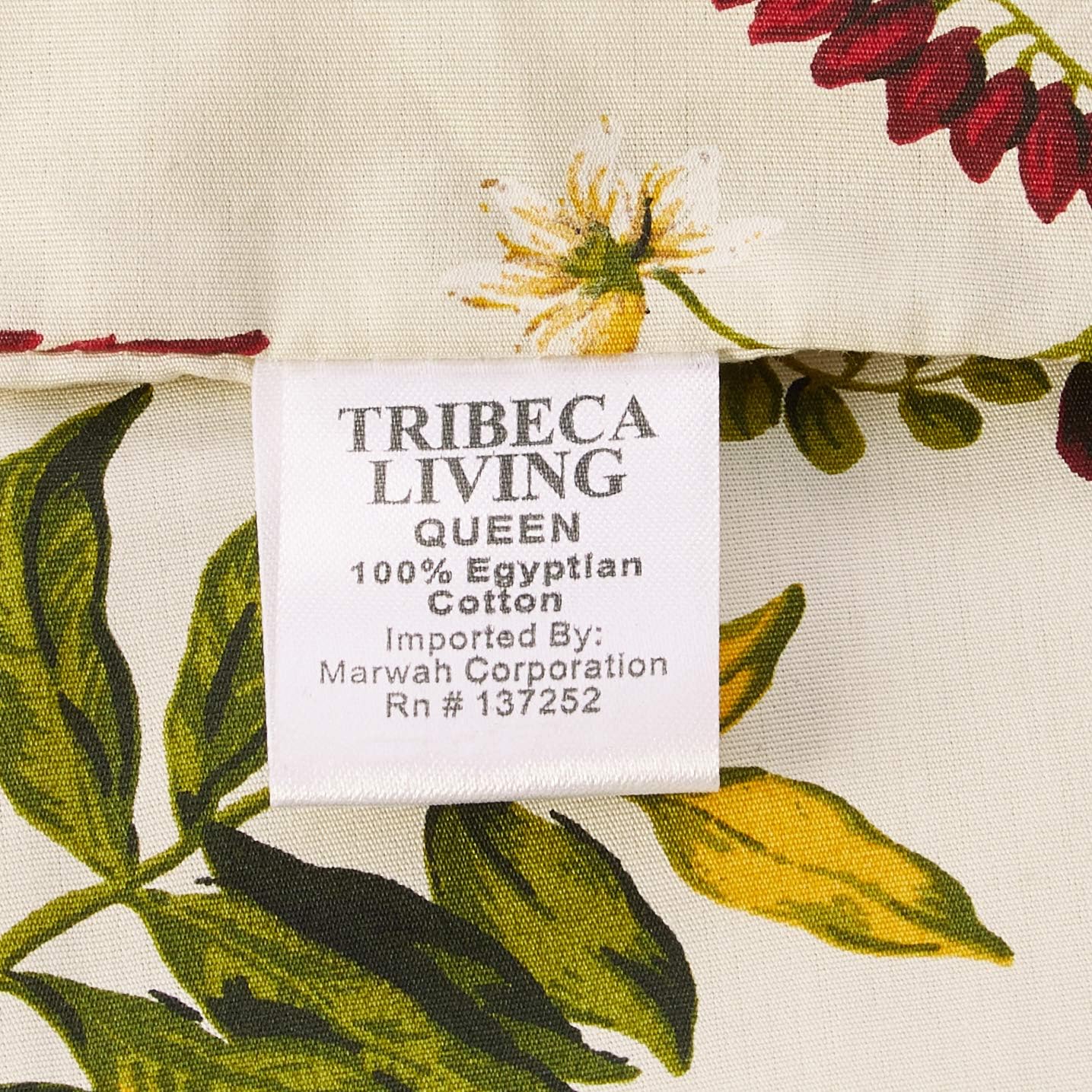 Tribeca Living 12 Piece Bed in A Bag, 100% Cotton Bedding Set Includes Oversized Comforter, Two Shams, Decorative Cushions, Deep Pocket Sheets and Skirt, Queen, Maui