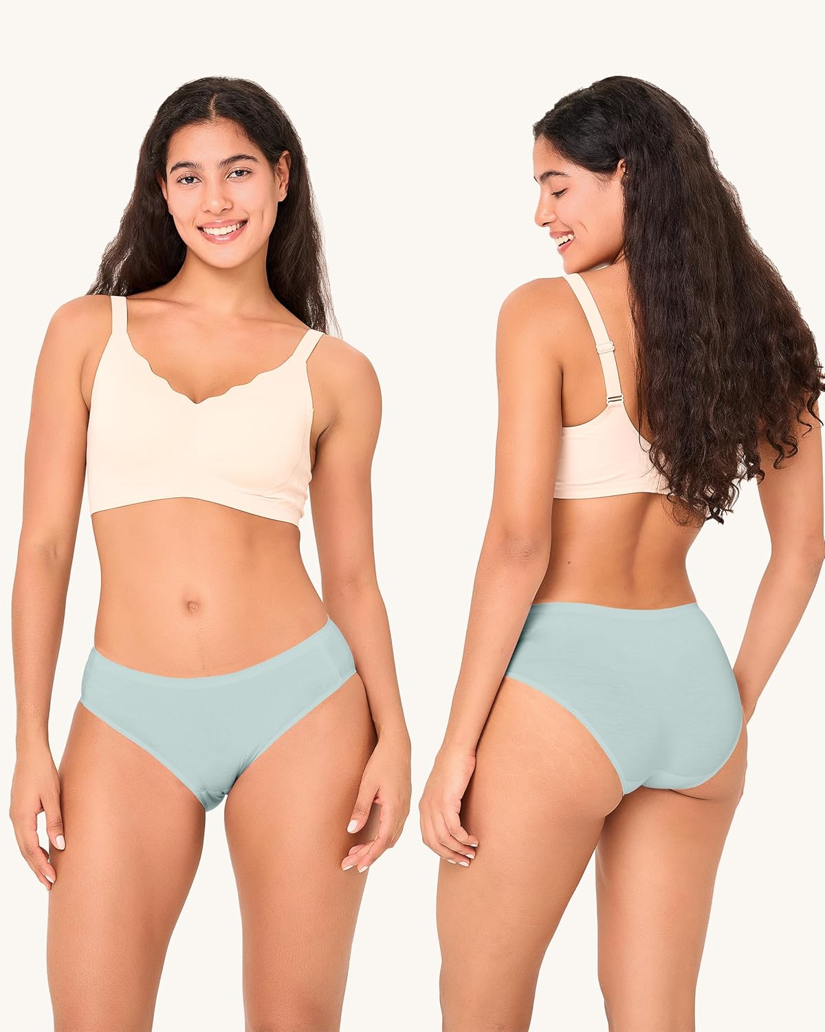 BAMBOO COOL Women's No Show Bikini Seamless Underwear for Women Low Waisted Non-marking Stretch Panties Full Coverage，6 Pack - Image 2