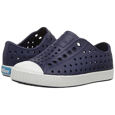 Native Shoes Kids Jefferson Slip on Sneakers (Toddler/Little Kid) Kids Shoes Regatta Blue/Shell White