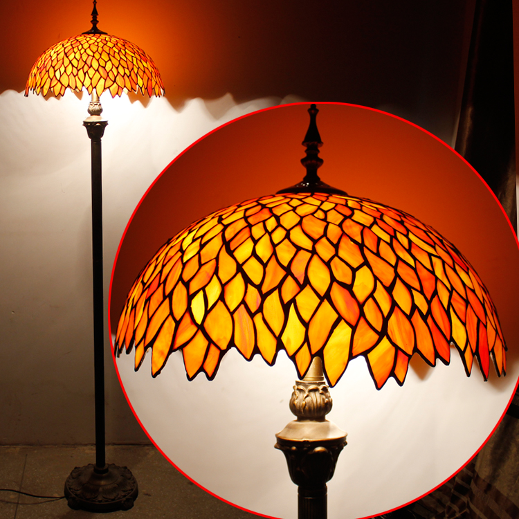 WERFACTORY Tiffany Floor Lamp 64 Inch Stained Glass Standing