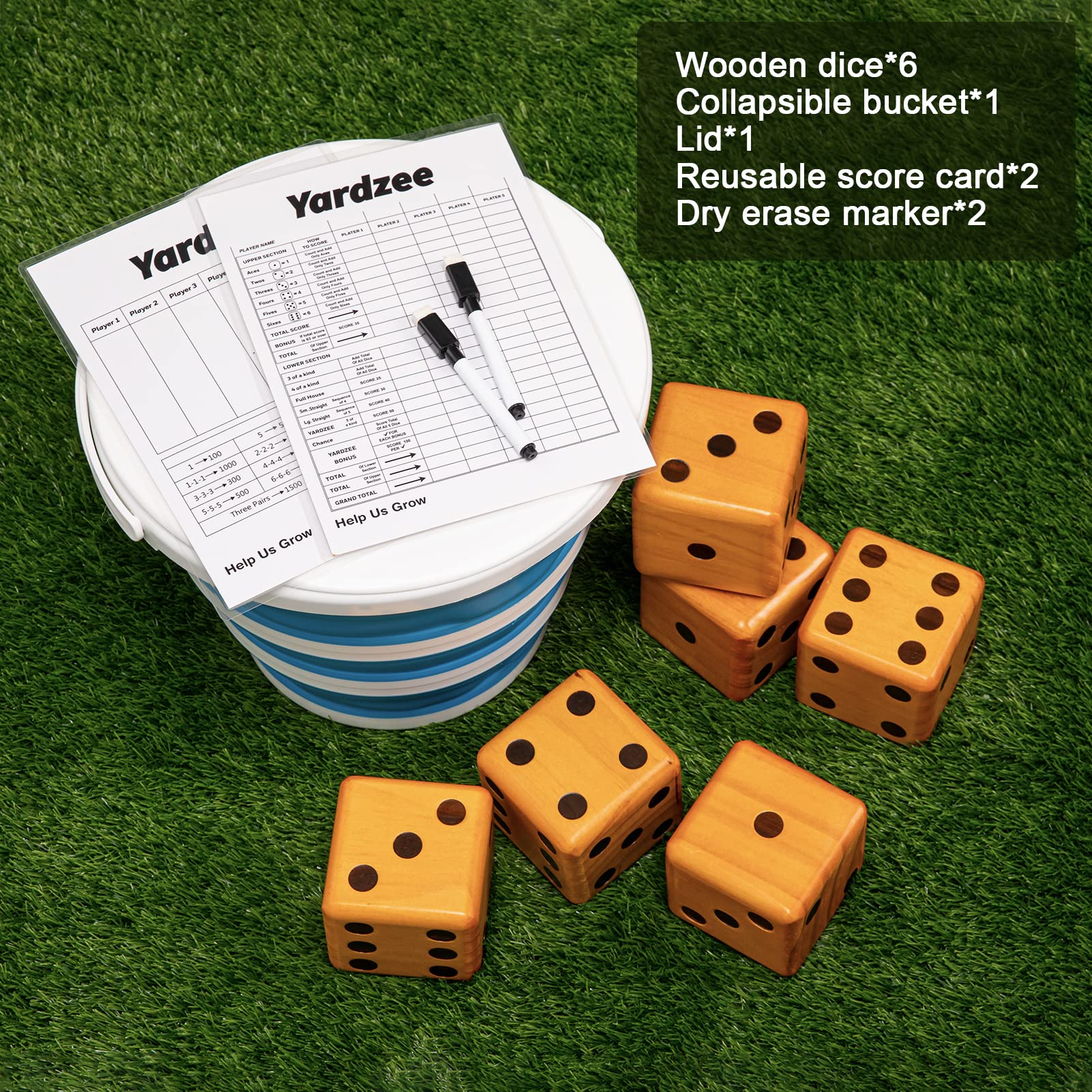 US Air Force Yard Yahtzee Yard Farkle Yardzee lawn games dice Yahtzee