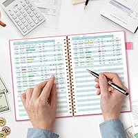 Vista 6 de Regolden-Book Registros de Cheques para Registro Personal de Chequera, Libro Mayor de Contabilidad Bancaria para Pequeñas Empresas, Libro