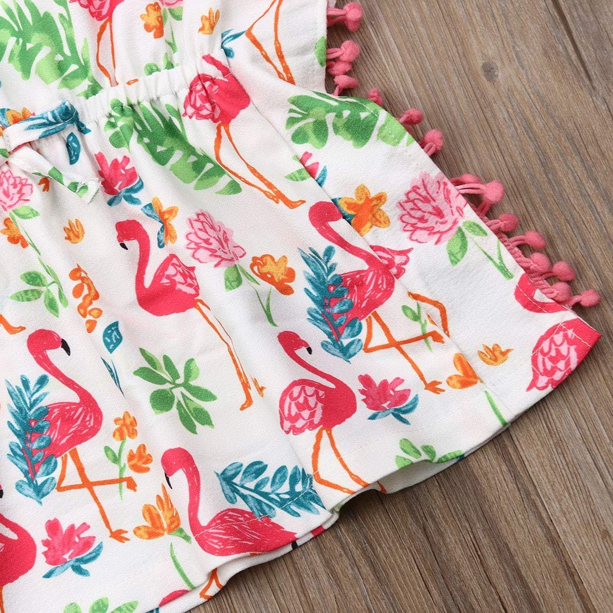 Toddler Baby Girls Flamingo Beach Dress Swimsuit Cover-up with Pompom Tassel Poncho Summer Clothes: Clothing, Shoes & Jewelry