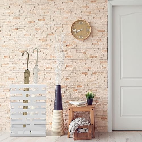 Miniatura 17 de Tudomro Soportes de paraguas para entrada, soporte de paraguas de metal grande de 6.3 x 5.5 x 16.5 pulgadas con bandeja de agua extraíble y ganchos