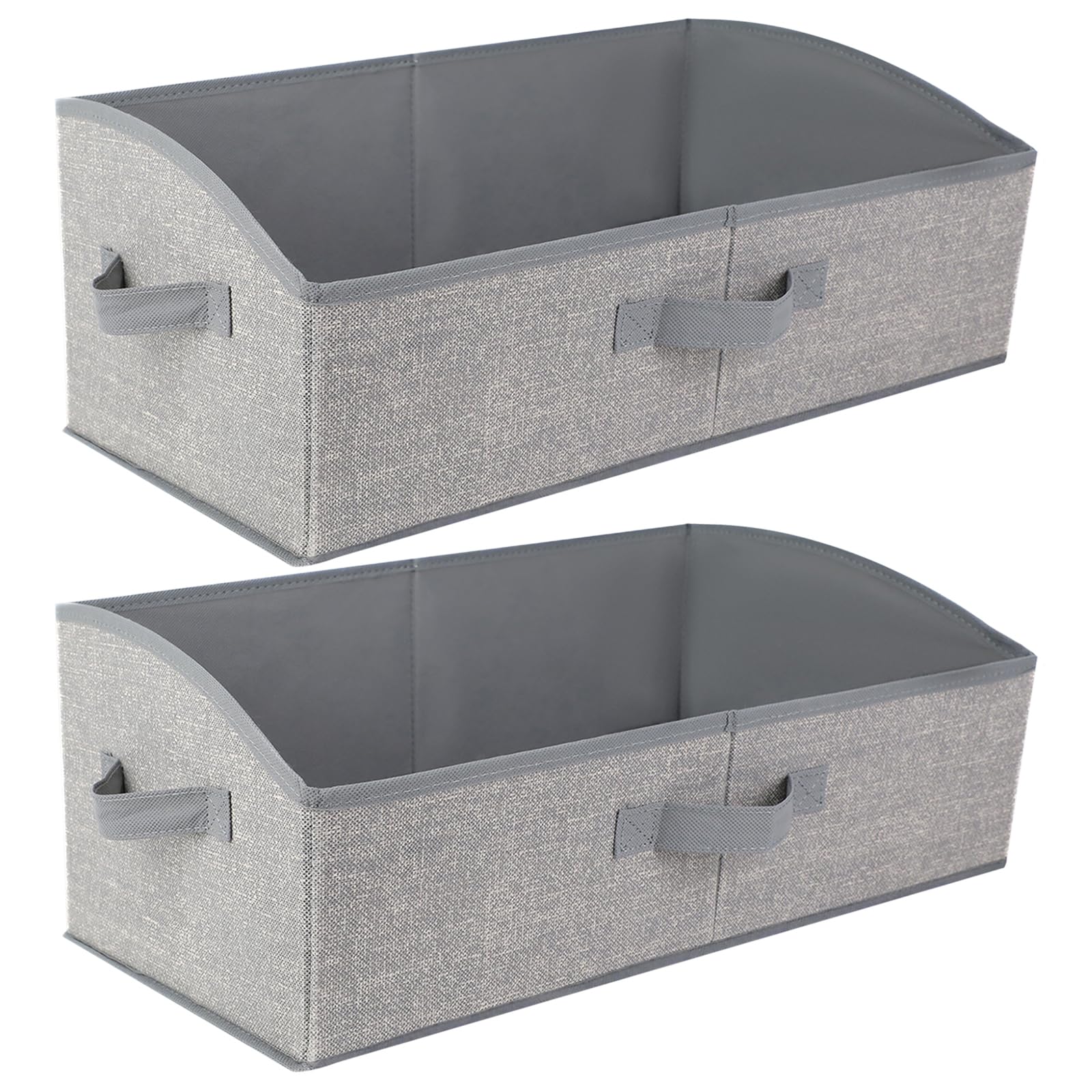 Cozary Opbergdozen 28 l, set van 2 opvouwbare opbergkubussen van stof, 50 x 28,5 x 20 cm, met handvat, grote opbergdoos voor kleding, kast, speelgoed, boeken en garderobe