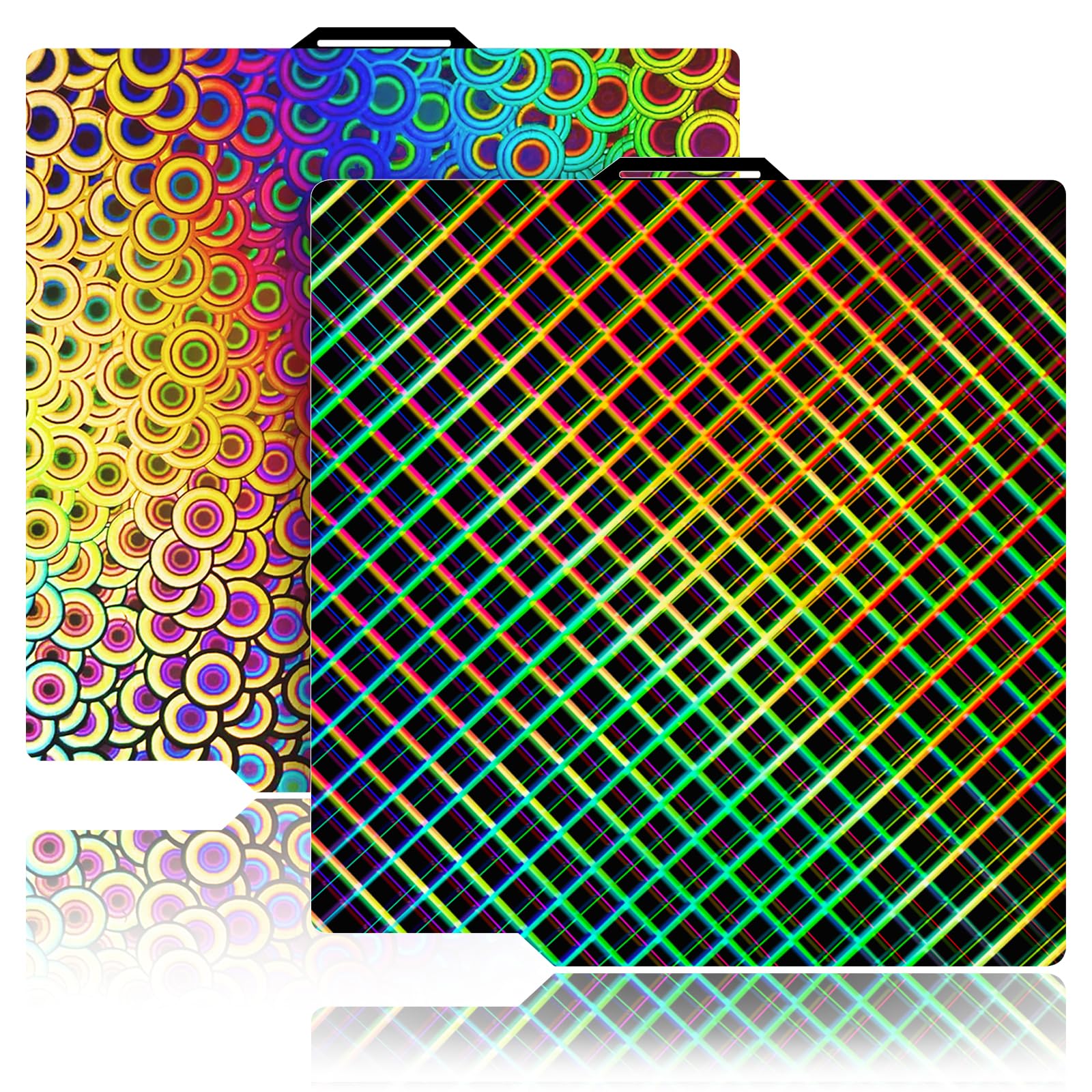 Wefuit New Upgraded H1H Build Plate for Bambu Lab A1/X1C/X1/X1E/P1P/P1S 3D Printer, Smooth Kaleidoscope+Smooth Skynet Spring Steel Plate Flexible Plate 257x257mm for Bambu 3D Printers-image-19