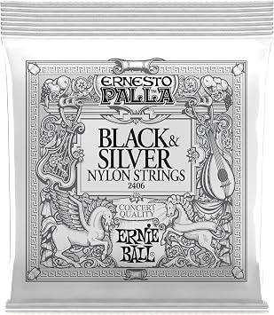 Ernie Ball Ernesto Palla Black & Silver Classic Guitar Strings Nylon