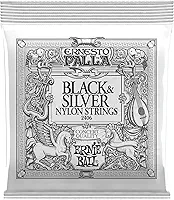 ENCORDEAMENTO P/VIOLAO CLASSICO ERNESTO PALLA BLACK AND SILVER NYLON TENSAO MEDIA P02406 ERNIE BALL