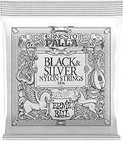 ENCORDEAMENTO P/VIOLAO CLASSICO ERNESTO PALLA BLACK AND SILVER NYLON TENSAO MEDIA P02406 ERNIE BALL