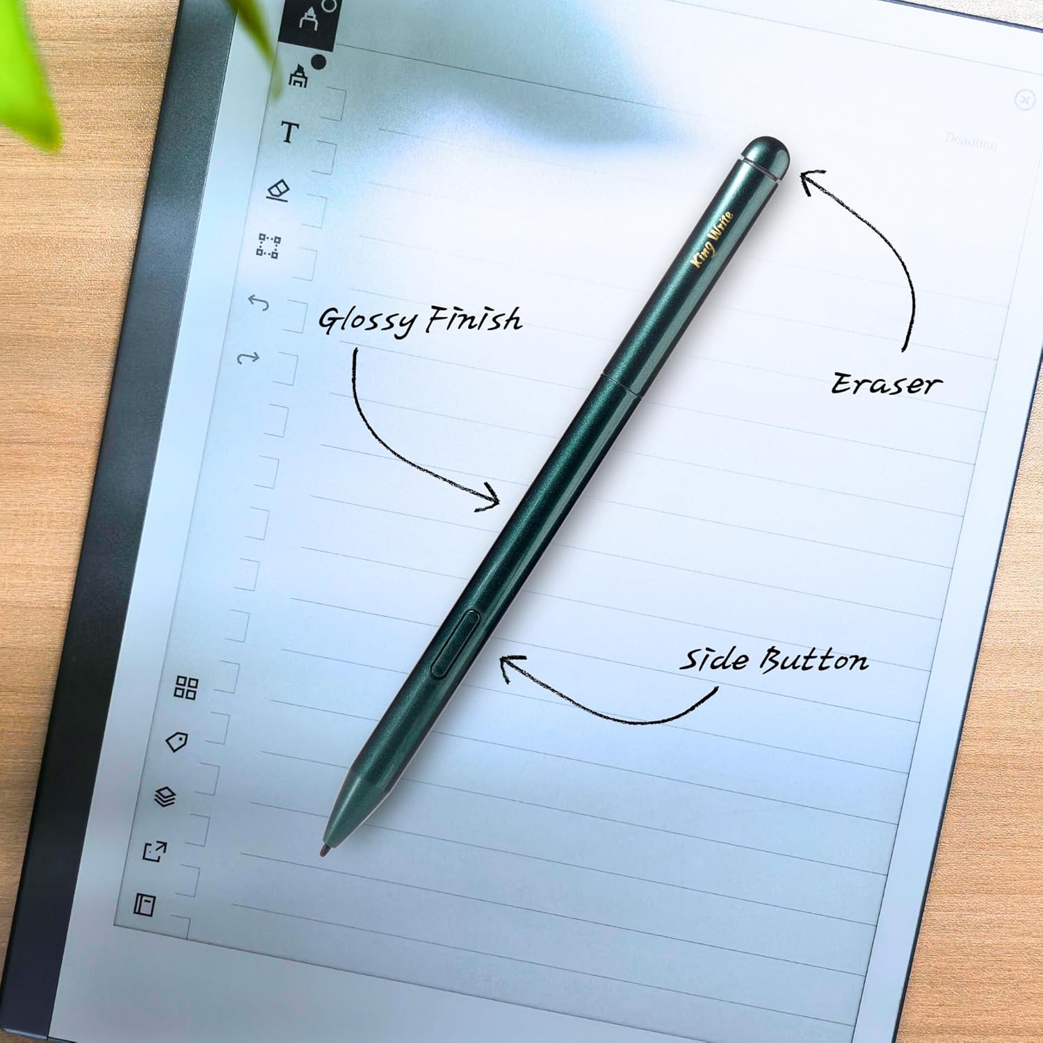 MR05 EMR Stylus for Kindle Scribe/Remarkable 2 with Digital Eraser, 4096 Pressure Sensitivity, Palm Rejection, Digital Pen for EMR Devices/Tablet